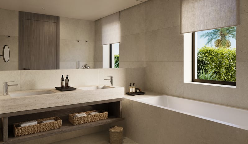 Superior Double Room Balcony Pool View Bathroom